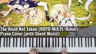 The Road Not Taken - HOYO-MiX Ft. Aimer (piano cover) || Genshin Impact Animated Short