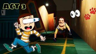 Hello neighbor act 3 with Shiva and kanzo Animated Horror Gaming Story