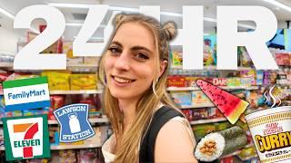 24 HRS of ONLY Japanese Convenience Store Food!!! 