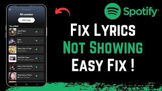 How to Fix Spotify Lyrics Not Showing ! Easy Steps