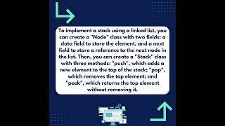 How do you implement a stack using a linked list? #codinginterview #shorts #youtube #java #coding