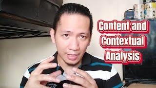 Content and Contextual Analysis in Readings in Philippine History