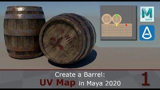 Create a Barrel: UV Map in Maya 2020 (1/6)