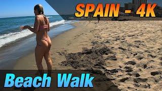 Beach Walk Fuengirola part-5 las Gaviotas beach Costa del Sol Malaga 4K UHD