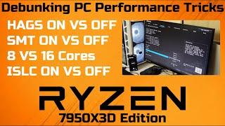 Debunking PC Performance Tricks! (HAGS, SMT, Core Disabling) Part 1 - Ryzen Edition