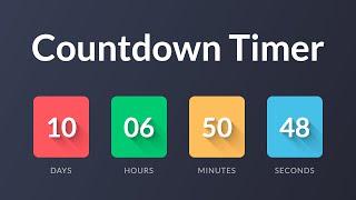 Countdown Timer with Vanilla JavaScript