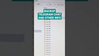 Backup Telegram Data
