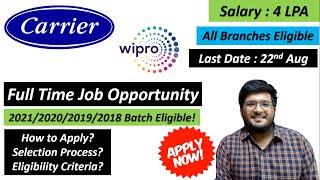 Wipro | Carrier Off Campus 2021/2020/2019 | Latest Jobs For Freshers 