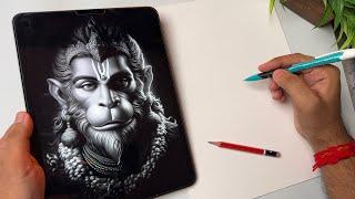 How To Draw Hanuman Ji,  Hanuman Ji Drawing,  Outline Tutorial 