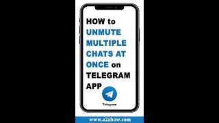 How to Unmute Multiple Chats at Once on Telegram App #shorts
