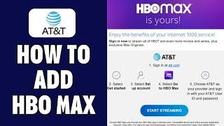 How To Add HBO Max To Att Account | How do I add HBO Max to my AT&T account?