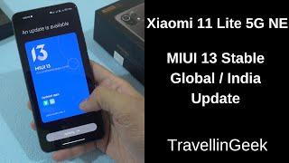 Xiaomi 11 Lite 5G NE MIUI 13 Stable Global / India Update