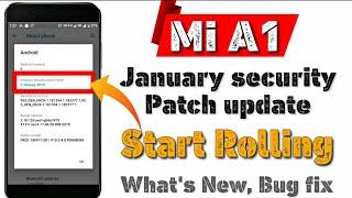 Mi A1 January Update Android P, Mi A1 January Security Patch update