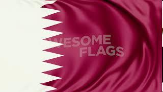 Seamlessly Looping Qatar Flag Series E