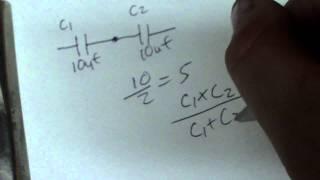 Parallel and Series Capacitor Calculations