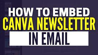 How To Embed Canva Newsletter In Email