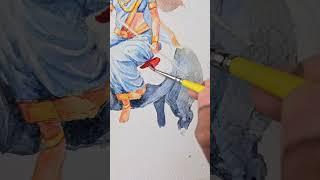 Watercolor painting  Shailputri maa #shorts