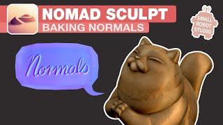 Nomad Sculpt: Baking Texture Maps - High to Low Resolution