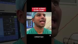 4-Step Airway Exam Demo | #shorts #anaesthetics #cico