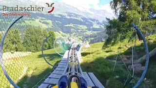 Rodelbahn Pradaschier Churwalden | Längste Rodelbahn der Schweiz! | 4K Onride POV