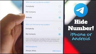 How Do you Hide your Phone Number on Telegram! [iPhone/Android]