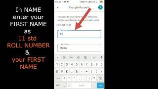ADDING ROLL NUMBER BEFORE NAME IN GOOGLE ACCOUNT.
