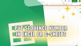 ️ EASY: How to put sequence number in excel or Google Sheet Automatically | Troubleshooting