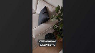 Minimal modern linen sofa 