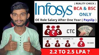 Infosys OE Role Inhand Salary After 1 Year | Dedctions & Future Increments | Only For BCA & BSC