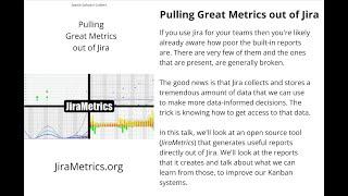 Mike Bowler   Pulling Metrics Out of JIRA