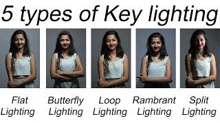 5 types of key lighting for portrait studio lighting