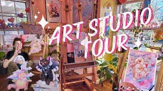 art studio tour! maximalist cozy space