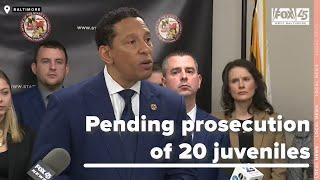 Baltimore State's Attorney Ivan Bates announces pending prosecution of 20 juveniles