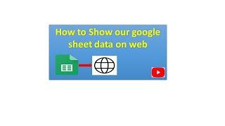 Google Sheet Data publish on web