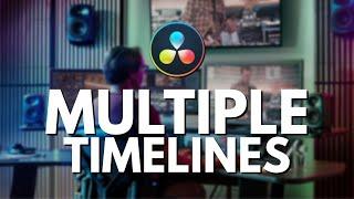 *QUICK TIP* Open MULTIPLE TIMELINES in Davinci Resolve 17.4 | Timeline View Options