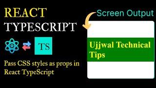 Using TypeScript with React   Pass CSS styles as props in React TypeScript
