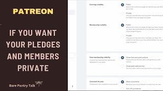 How to Hide Your Patreon Earnings & Members 2024