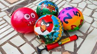 Yuk Pompa bola angry bird, toy story, bola angka, bola lucu