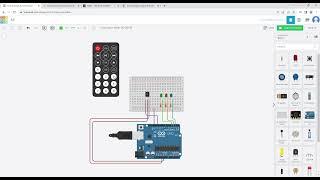 Lab6.2 Controlling LEDs using IR remote and Arduino UNO in Tinkercad