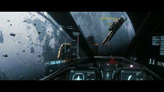 Star Citizen: PVP Bounty Hunting - Catching a criminal Vulture pilot, things don't go as planned!