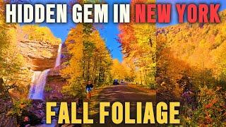 New York Upstate Fall Foliage - Colorful Autumn & Hike in 4K