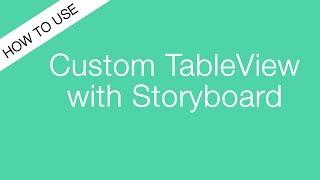 How to create custom TableView Cell using XIB with Storyboard - Swift