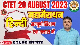 CTET 20 AUGUST 2023 | HINDI PEDAGOGY (हिन्दी शिक्षण) ctet hindi pedagogy marathon by class 2023