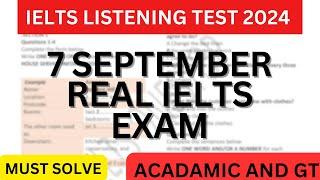 MOST CHALLENGING 07 & 14 SEPTEMBER 2024 IELTS LISTENING TEST WITH ANSWERS | IELTS LISTENING | IDP BC