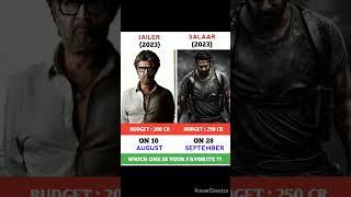 Jailer Vs Salaar Movie Comparison || Release Date #shorts #leo #srk #jailer #vijay #salaar #parbhas