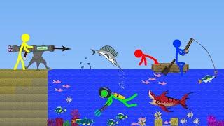 Fishing Tournament  Stickman Animation  - Competition Minecraft