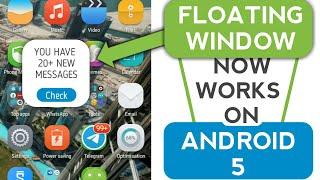 Finally!! Floating window now works on android 5 lollipop using sketchware