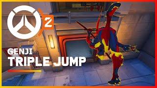 Overwatch 2 Genji Triple-Jump - Genji Tech Tutorial