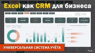 Система учёта на базе Excel + дашборд. CRM в Excel: клиенты, продажи, расходы #excel #эксель #crm