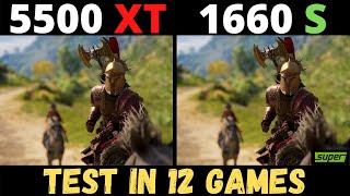 RX 5500 XT VS GTX 1660 SUPER TEST IN 12 GAMES